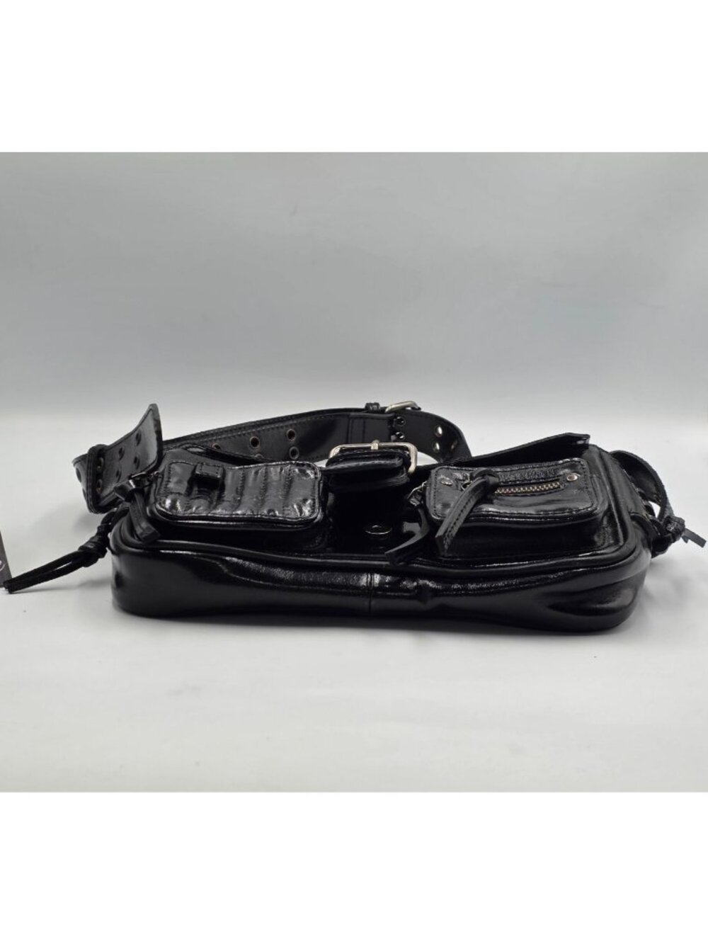 Free People Women's Black Leather High Speed Croosbody Shoulder Bag Sz S 3932 - Picture 11 of 16